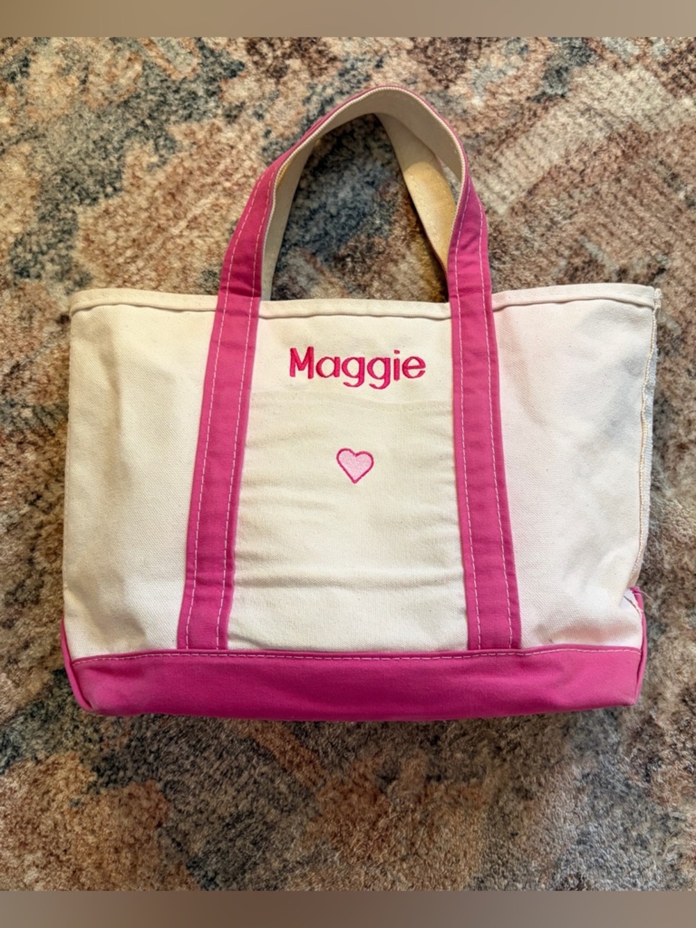 LL Bean Boat & Tote small pink open top pocket
